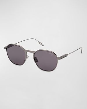 Men's Metal Round Sunglasses