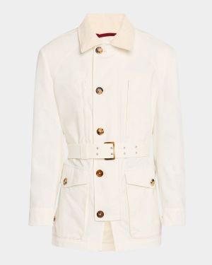 Men's Corduroy-Collar Safari Jacket