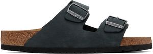 Birkenstock Sandales Arizona noires en cuir nourri
