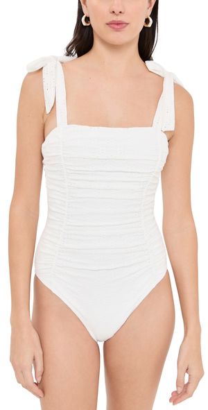 MINKPINK Pippa Broderie One Piece White XL
