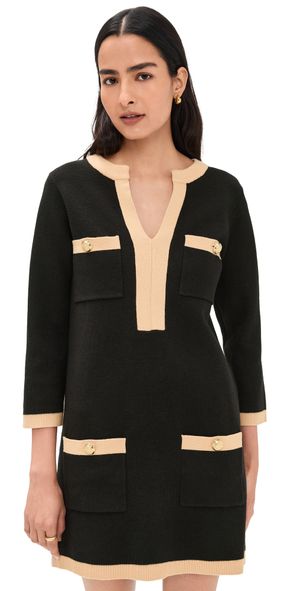 English Factory Mini Knit Dress Black/Camel M