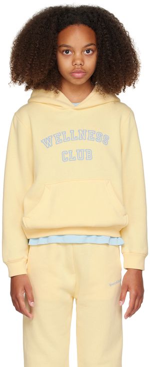 Sporty & Rich Kids Yellow 'Wellness Club' Hoodie