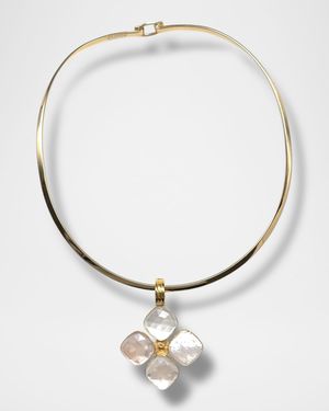 Quatre Mother of Pearl Doublet Necklace