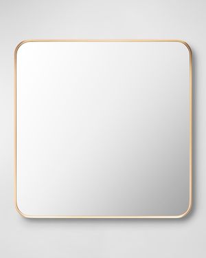 Aranya 24" Square Wall Mirror, Gold