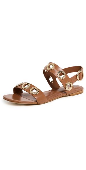Larroudé Milan Sandals Caramel 8.5