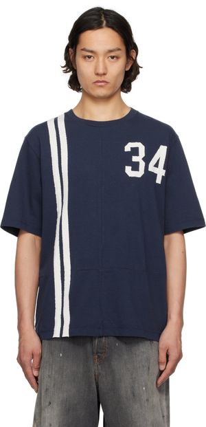 AMBUSH Navy Panelled T-shirt