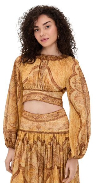 Zimmermann Wanderlust Bodice Tapestry Mustard Multi 1