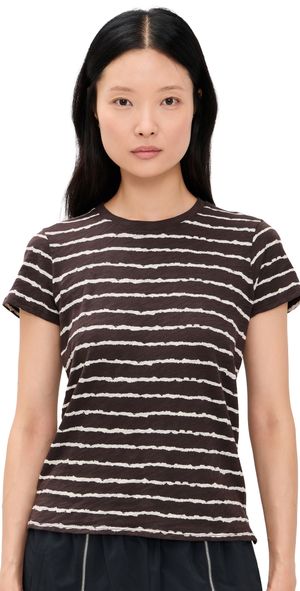 ATM Anthony Thomas Melillo School Boy Tee Dk Chocolt/Chalk XL