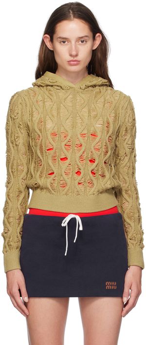 Isa Boulder Beige Fudgy Sloping Hoodie