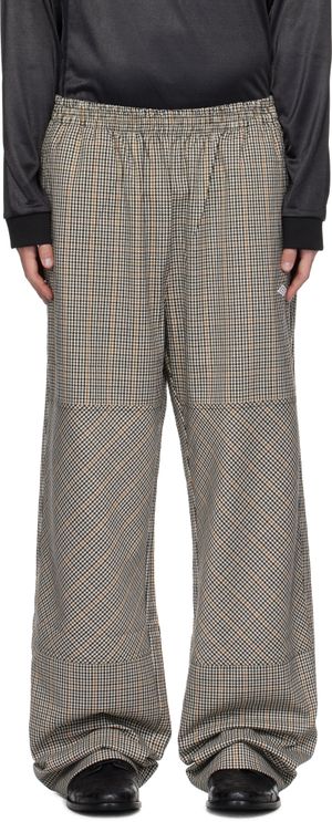 Umbro Beige & Black Club Check Trousers