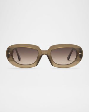 Lombards Acetate & Nylon Oval Sunglasses