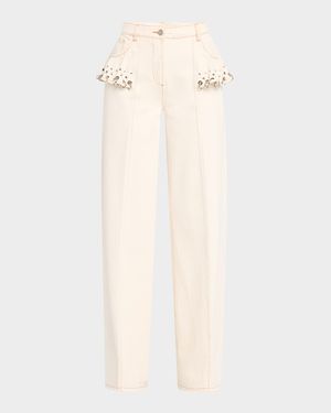 Avery Ruffled Jeans with Rings