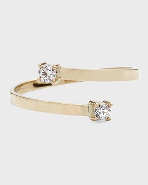 14K Gold Solo Double Diamond Ring