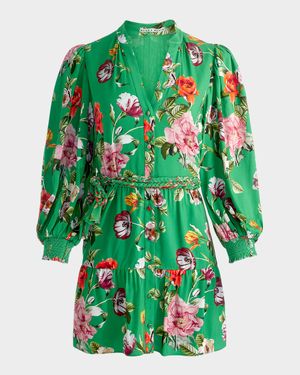 Hamptons Floral Antonette Button-Front Mini Dress