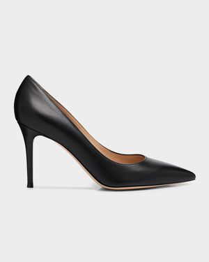 85mm Gianvito Leather Pointed-Toe Pumps