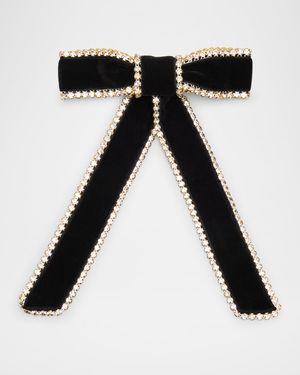Lilly Crystal Velvet Bow