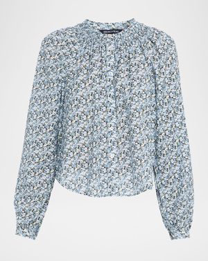 Madge Floral Cotton Voile Blouse