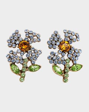 Crystal Flower Earrings