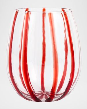 Nuovo Stripe Stemless Wine Glass