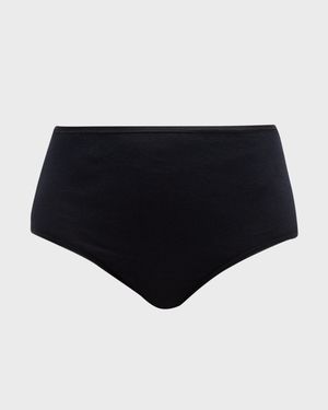 Cotton Seamless Satin-Trim Briefs