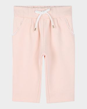 Girl's Logo Embroidered Jogging Pants, Size 12M-3