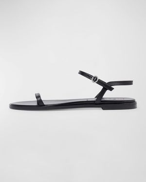 Nettie Leather Ankle-Strap Sandals