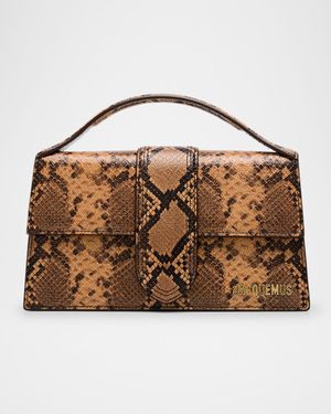 Le Grand Bambino Snakeskin-Print Crossbody Bag