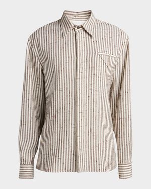 Men's Knotted Stripe Button-Down Shirt