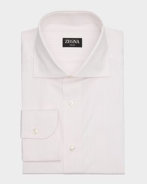 Men's Multi-Stripe Trecapi Cotton Dress Shirt