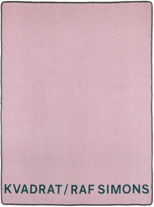 Kvadrat/Raf Simons Pink Double-Faced Wool Logo Throw