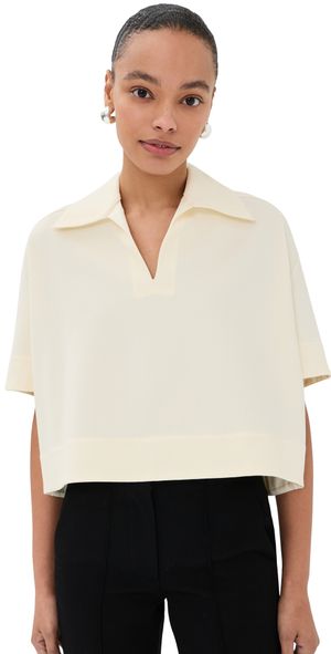 Jil Sander Short Sleeve Polo Chalk 38