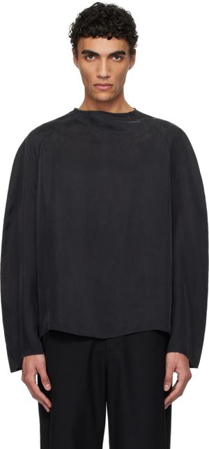 AMOMENTO Gray Raglan Cupro T-shirt
