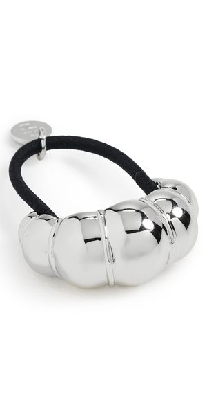 LELET NY Mini Glossy Croissant Pony Cuff Rhodium One Size