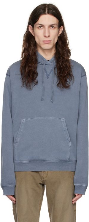 John Elliott Blue Thermal Hoodie