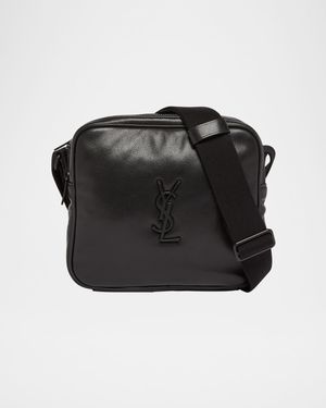 Men's Niki YSL Cube Camera Bag in Leather