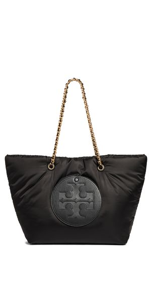 Tory Burch Ella Puffy Chain Tote Black One Size