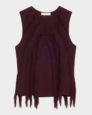 Bonnie Sleeveless Fringe Knit Top
