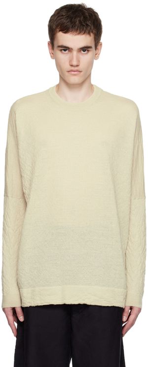 CASEY CASEY Off-White Crewneck Sweater