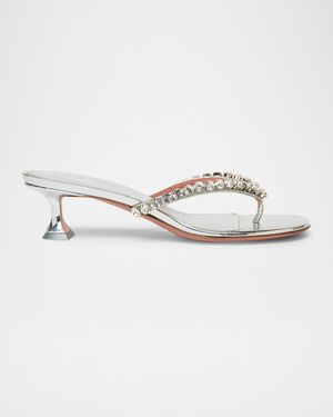 Gigi Crystal Kitten Thong Sandals