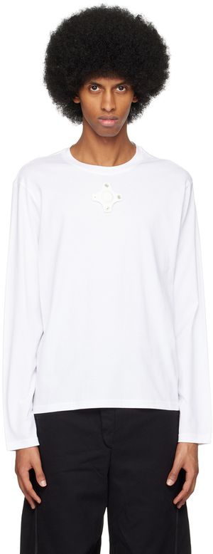 Craig Green White Eyelet Long Sleeve T-Shirt