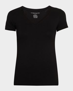 Soft Touch Short-Sleeve V-Neck Top