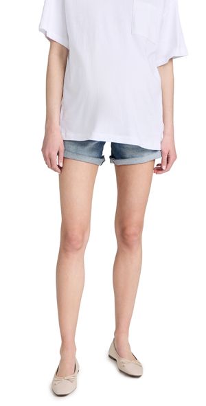DL1961 Zoie Shorts Maternity: Relaxed 4.5 Lt. Springdale Rolled 28