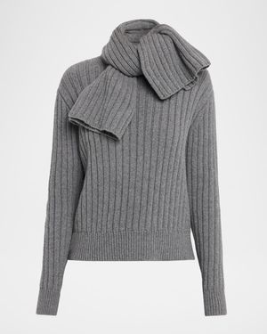 Ryan Scarf Cashmere Rib Sweater