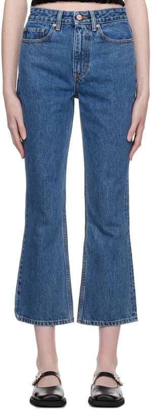 GANNI Blue Rigid Betzy Jeans