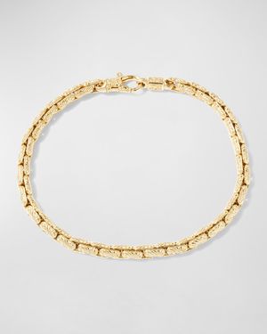 Men's 18K Yellow Gold Filigree Chain Bracelet