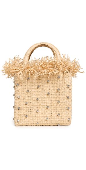 PAMELA MUNSON Check Mate Mini Sparkle Bag Natural One Size