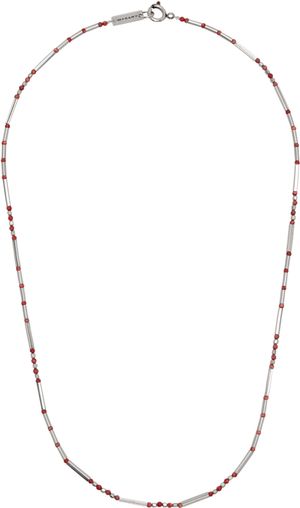 Isabel Marant Silver & Red Sergio Necklace