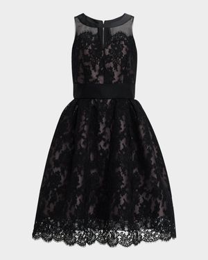 Lace Sleeveless Fit-&-Flare Dress