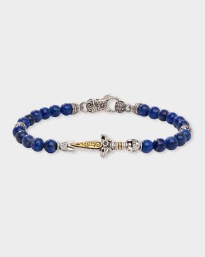 Sterling Silver and Bronze Lapis Bracelet