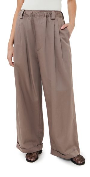 Meryll Rogge Drawstring Chino Pants Dark Clay S